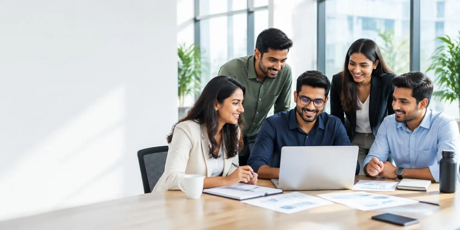 Indian founders collaborating on their startup